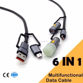 شارژر گوشی اپل ۶۰ وات با کابل ۶ کاره