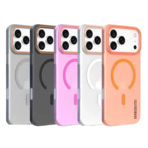 قاب گوشی iPhone 17 Pro Max آیفون Syndee مات مگ سیف Magsafe اورجینال لنز برجسته سفید