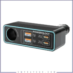 شارژر فندکی پاورولوژی مدل PWDA58BK ظرفیت ۱۲۵ وات ۵ پورت - تصویر 3