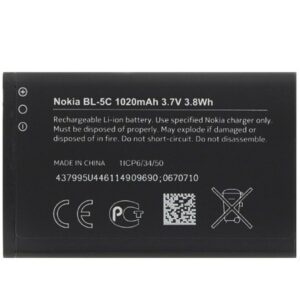 باتری نوکیا BL-5C 1020mAh اصلی | مناسب گوشی‌های جدید نوکیا 105 106 (ویتنامی)