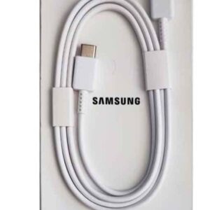 کابل شارژ 25 وات دو سر تایپ سی اصلی سرکارتنی Samsung به همراه سوزن سیم کارت