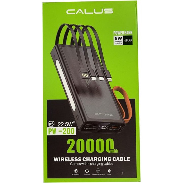 پاور بانک کالوس مدل PW-200 ظرفیت 20000 میلی آمپر ساعت - ✔ ورژن اصلی با ضمانت 7 روزه سلامت کالا 🚚 ارسال فوری